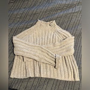 American eagle mock neck cropped turtleneck sweater, medium